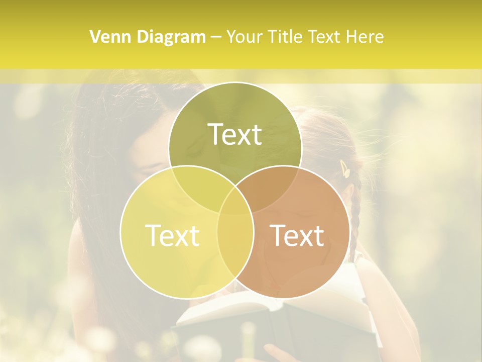 A Woman Reading A Book To A Little Girl PowerPoint Template