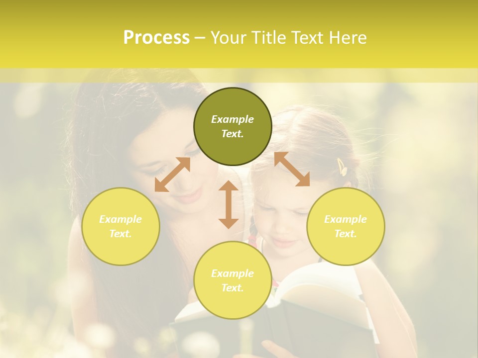 A Woman Reading A Book To A Little Girl PowerPoint Template