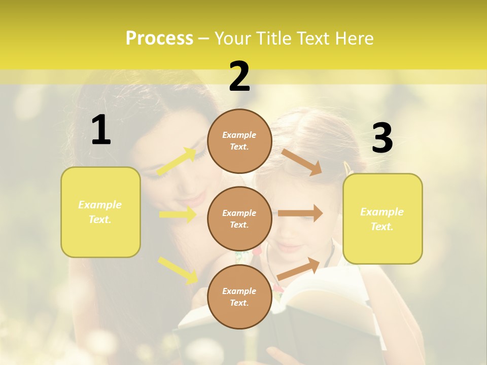 A Woman Reading A Book To A Little Girl PowerPoint Template