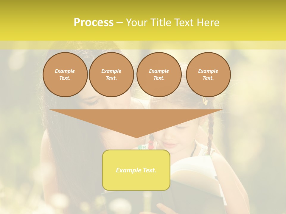 A Woman Reading A Book To A Little Girl PowerPoint Template