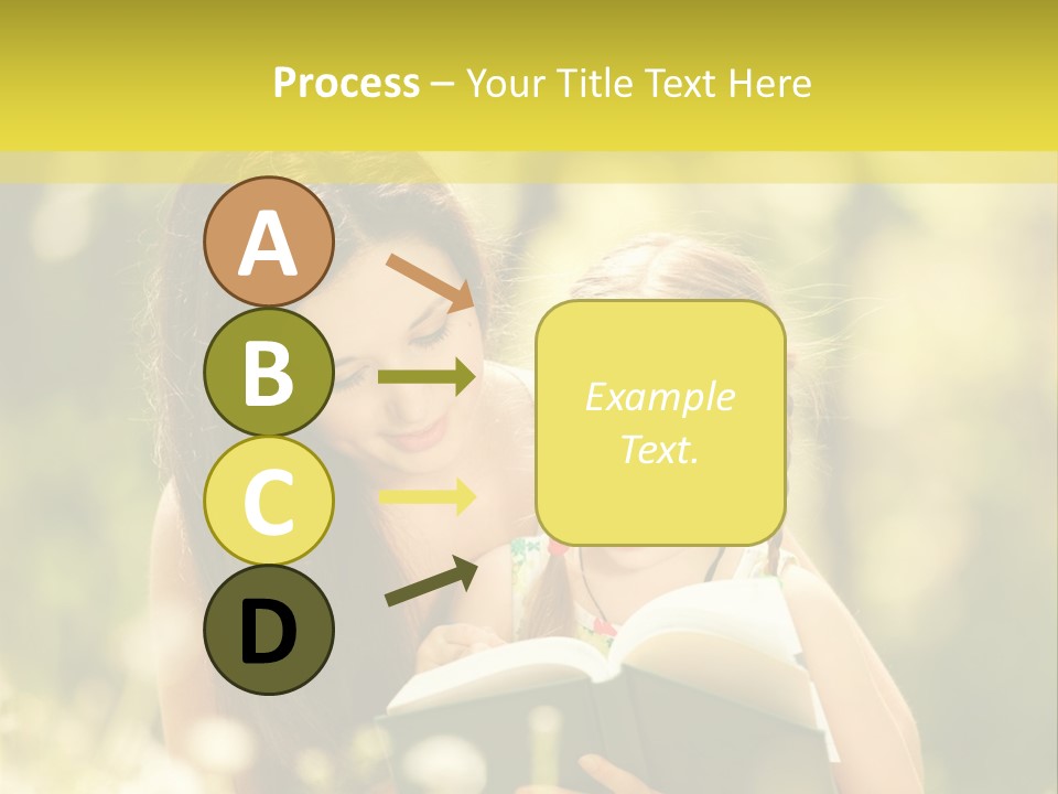 A Woman Reading A Book To A Little Girl PowerPoint Template