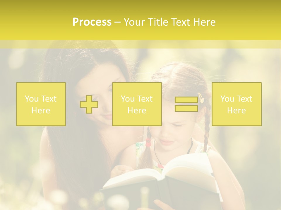 A Woman Reading A Book To A Little Girl PowerPoint Template