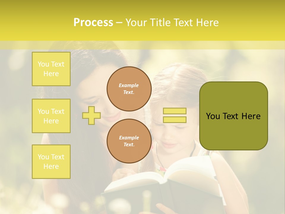 A Woman Reading A Book To A Little Girl PowerPoint Template