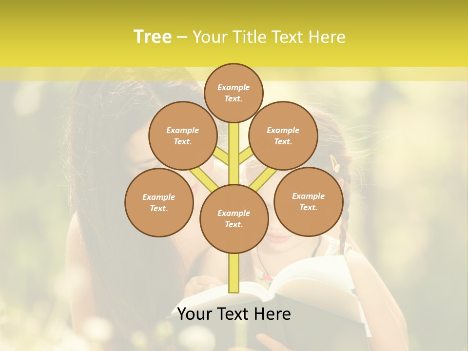 A Woman Reading A Book To A Little Girl PowerPoint Template