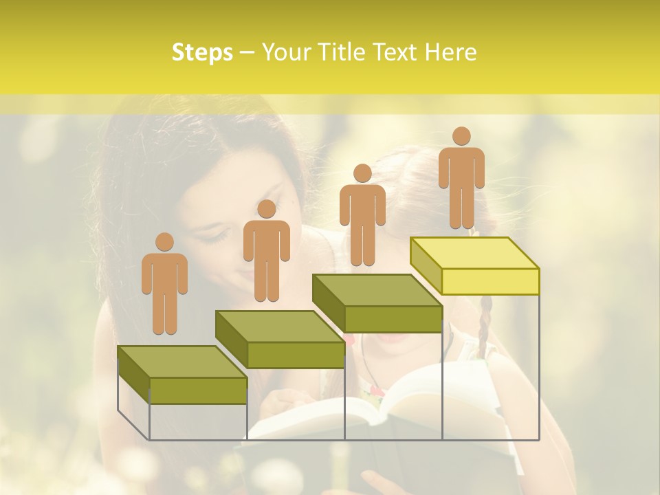 A Woman Reading A Book To A Little Girl PowerPoint Template