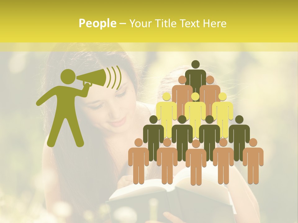 A Woman Reading A Book To A Little Girl PowerPoint Template