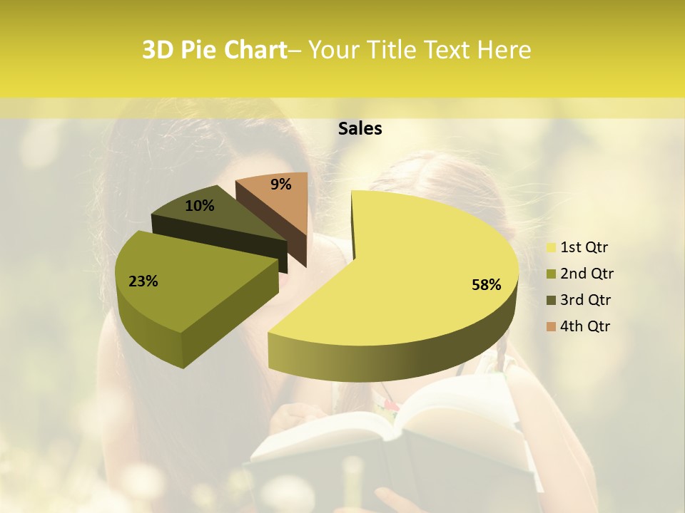 A Woman Reading A Book To A Little Girl PowerPoint Template