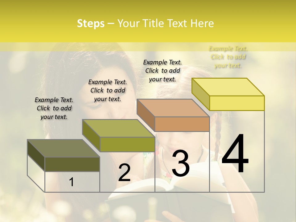 A Woman Reading A Book To A Little Girl PowerPoint Template