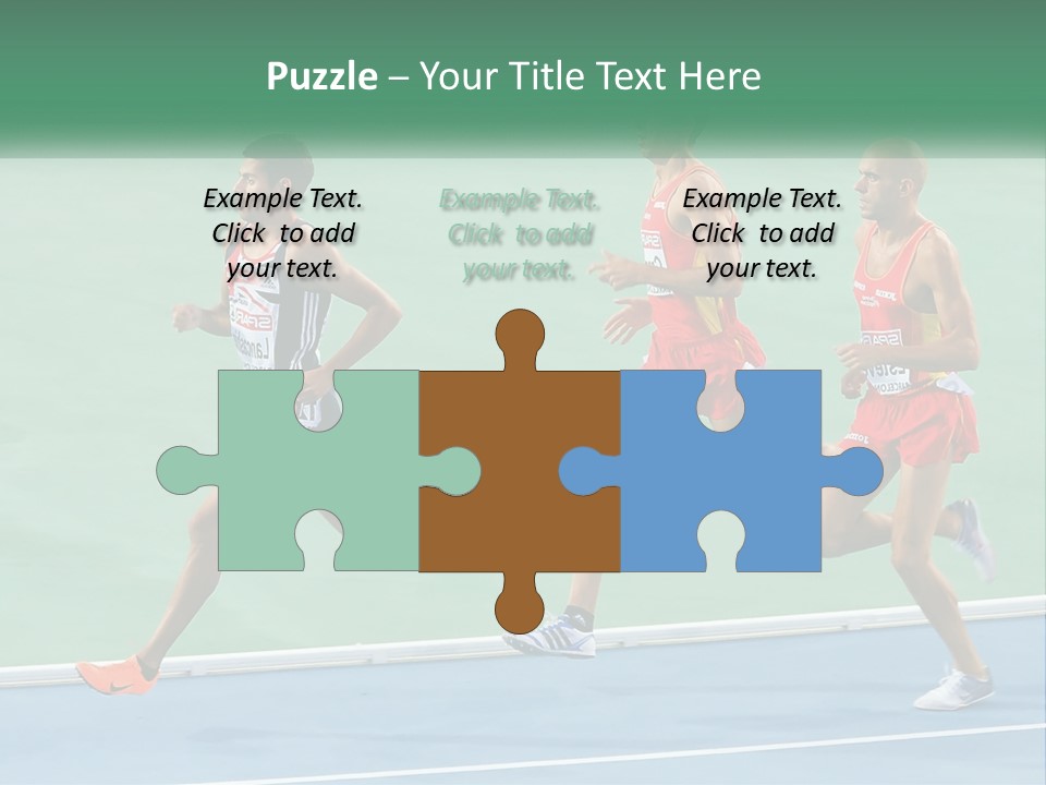 A Group Of Men Running On A Tennis Court PowerPoint Template