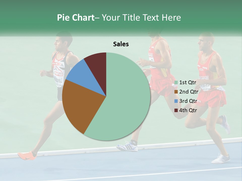 A Group Of Men Running On A Tennis Court PowerPoint Template