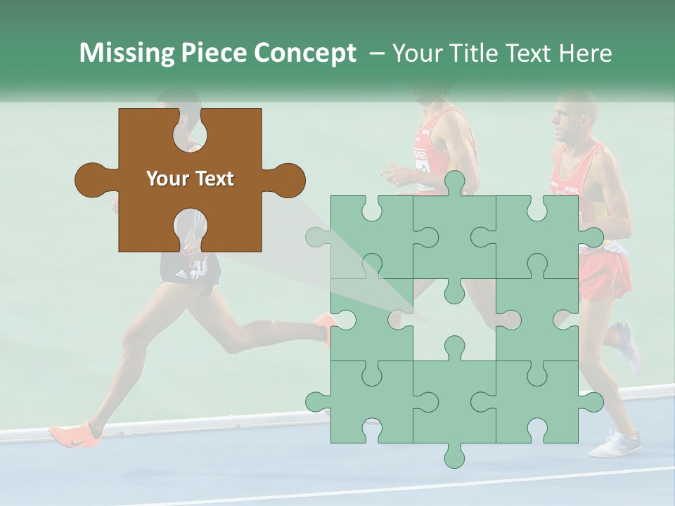 A Group Of Men Running On A Tennis Court PowerPoint Template