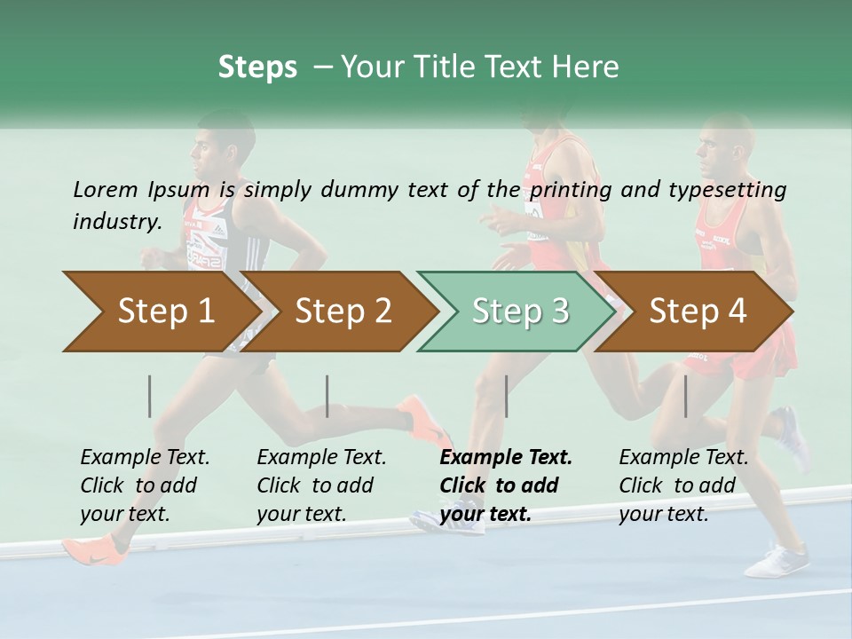 A Group Of Men Running On A Tennis Court PowerPoint Template