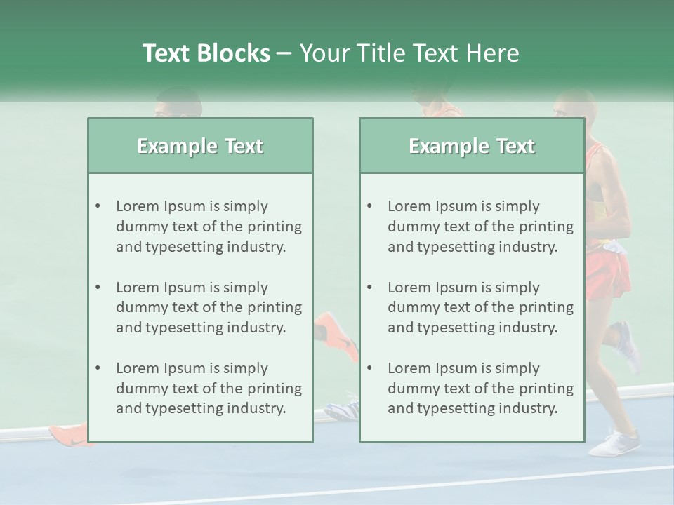 A Group Of Men Running On A Tennis Court PowerPoint Template