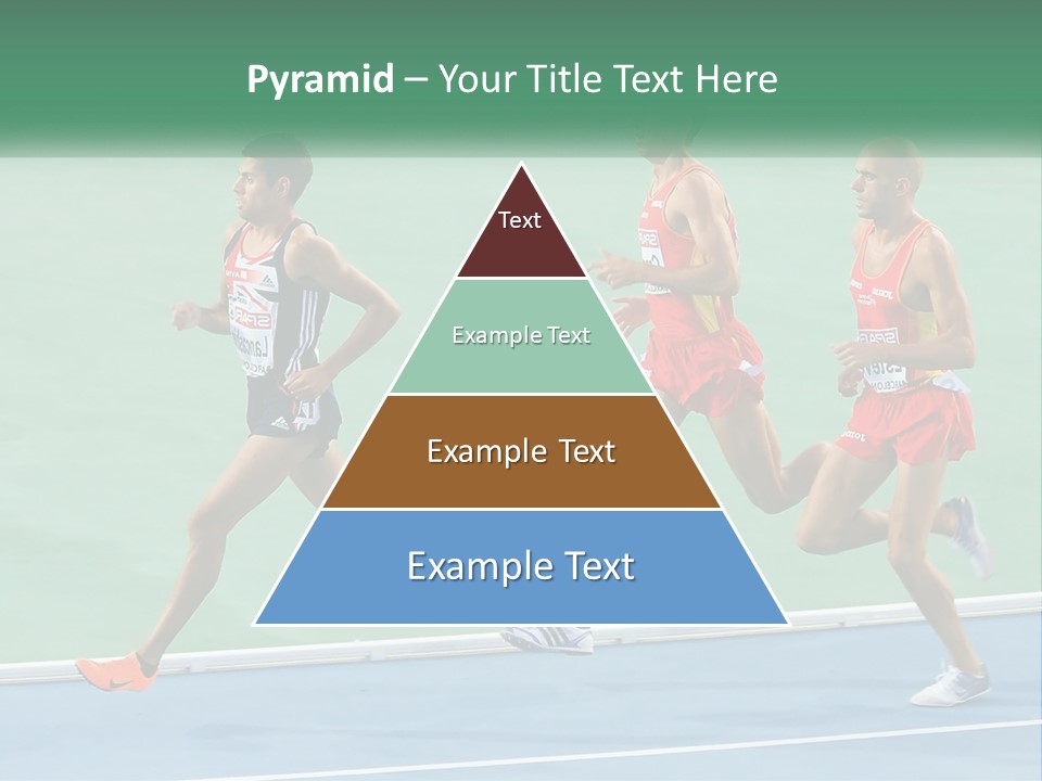 A Group Of Men Running On A Tennis Court PowerPoint Template