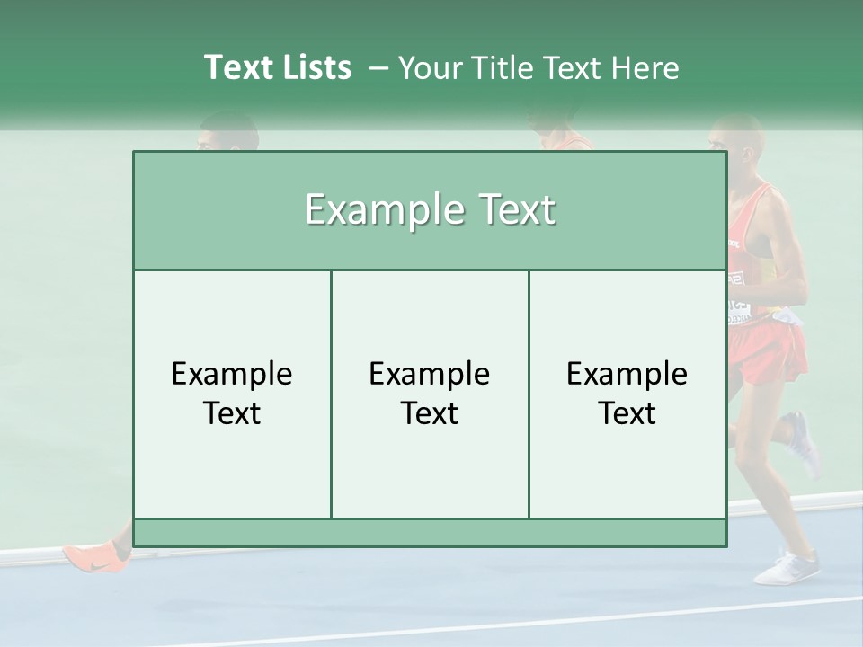 A Group Of Men Running On A Tennis Court PowerPoint Template