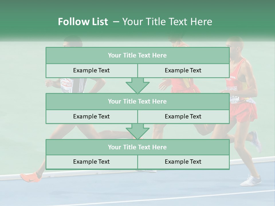 A Group Of Men Running On A Tennis Court PowerPoint Template