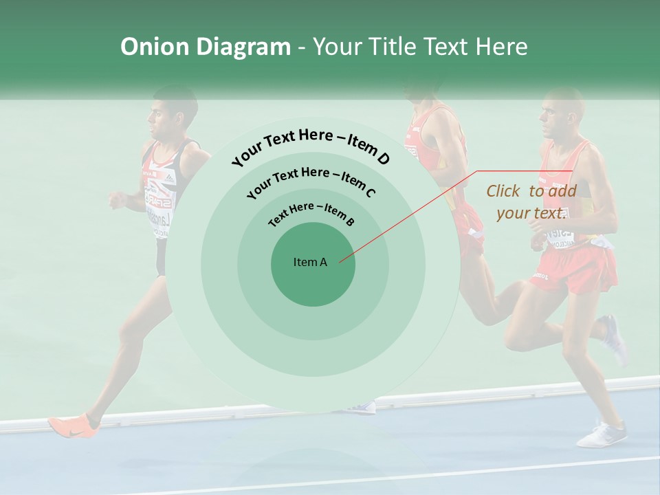 A Group Of Men Running On A Tennis Court PowerPoint Template