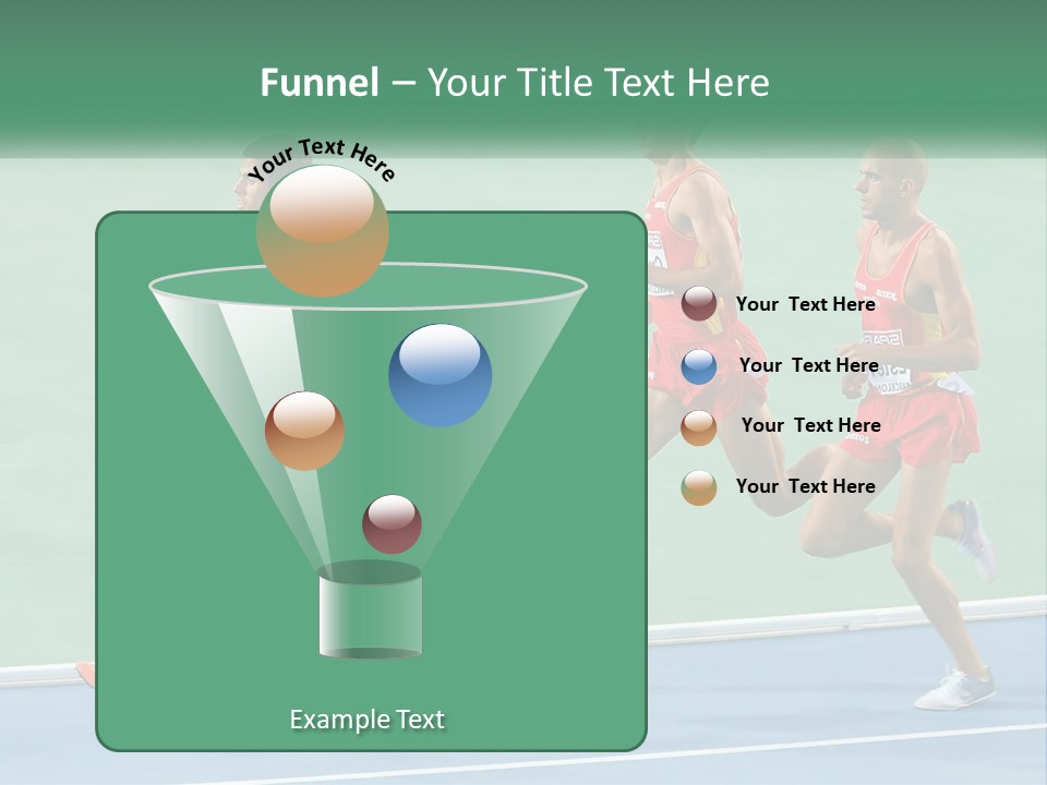 A Group Of Men Running On A Tennis Court PowerPoint Template