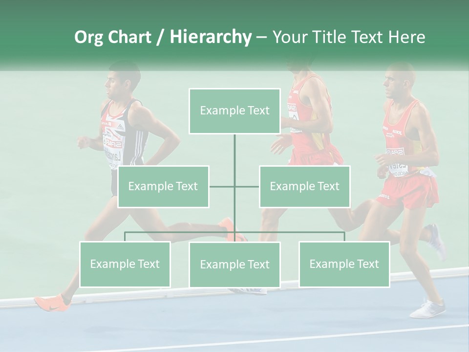 A Group Of Men Running On A Tennis Court PowerPoint Template