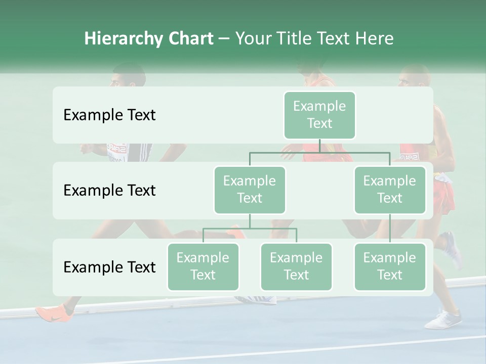 A Group Of Men Running On A Tennis Court PowerPoint Template