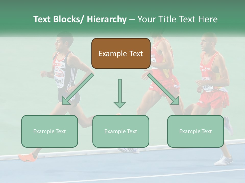 A Group Of Men Running On A Tennis Court PowerPoint Template