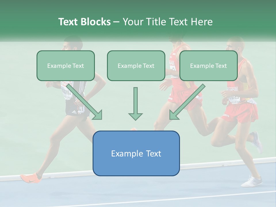 A Group Of Men Running On A Tennis Court PowerPoint Template