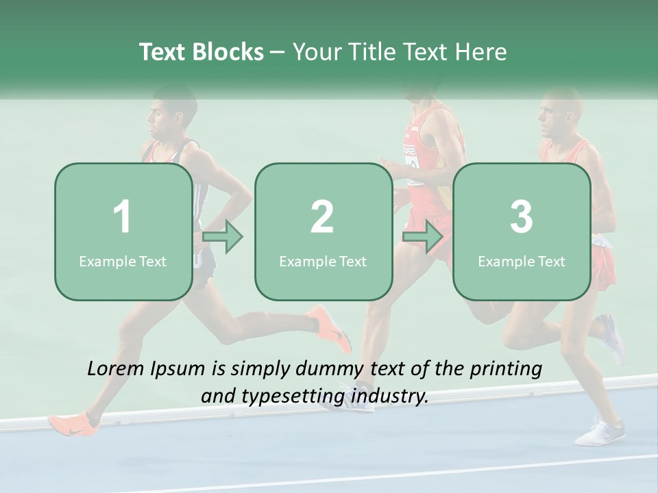 A Group Of Men Running On A Tennis Court PowerPoint Template