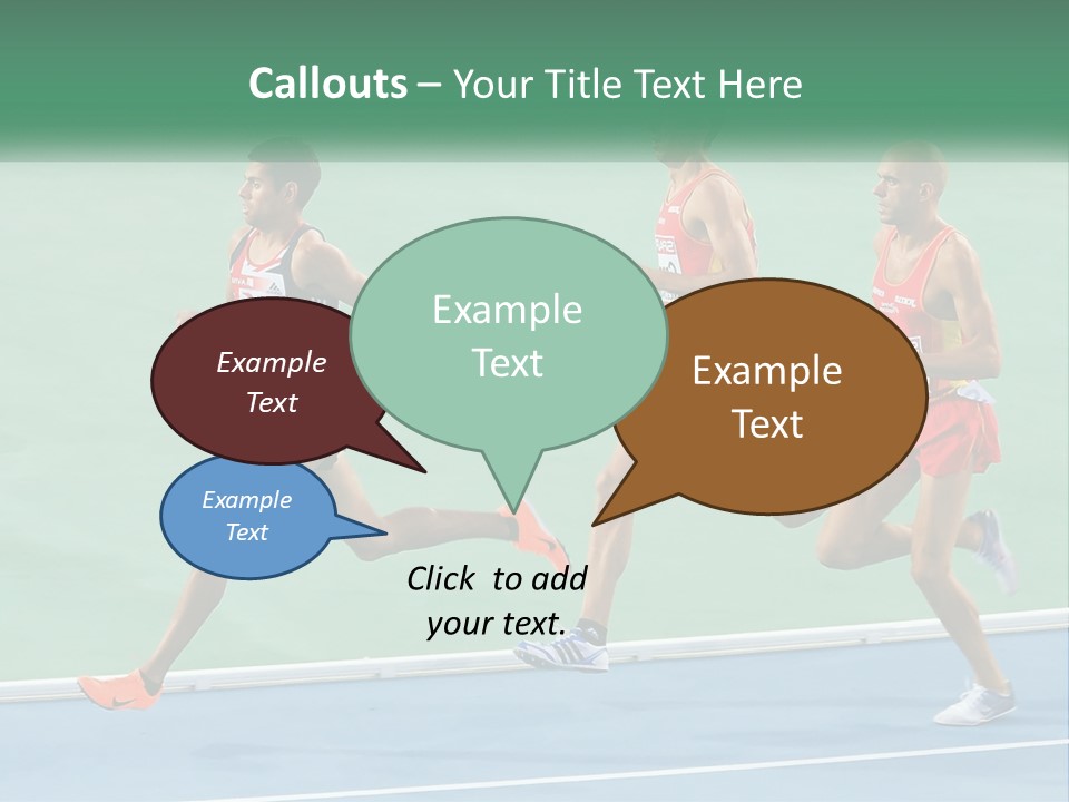 A Group Of Men Running On A Tennis Court PowerPoint Template