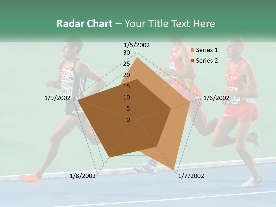 A Group Of Men Running On A Tennis Court PowerPoint Template