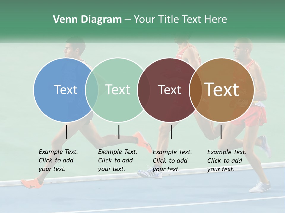 A Group Of Men Running On A Tennis Court PowerPoint Template
