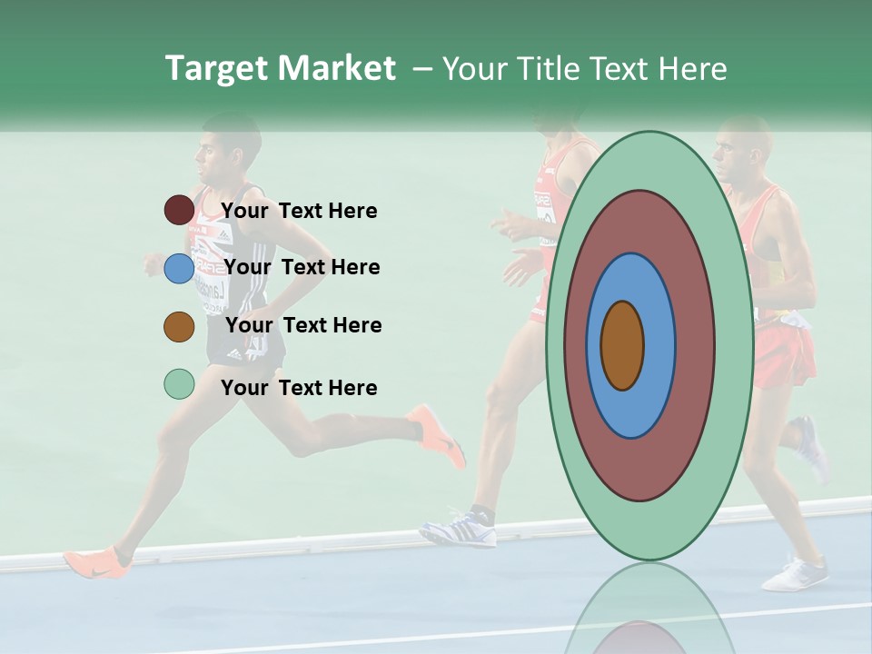 A Group Of Men Running On A Tennis Court PowerPoint Template