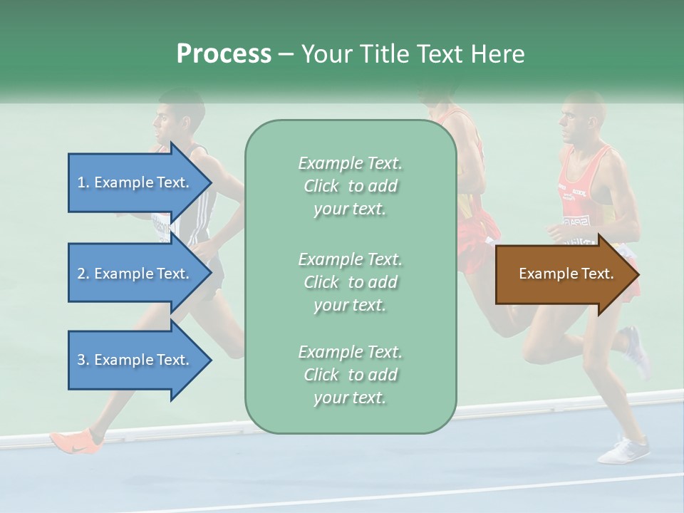 A Group Of Men Running On A Tennis Court PowerPoint Template