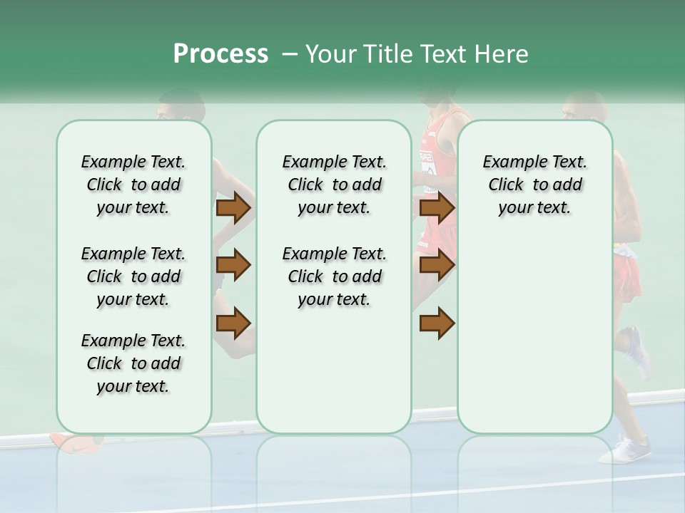 A Group Of Men Running On A Tennis Court PowerPoint Template