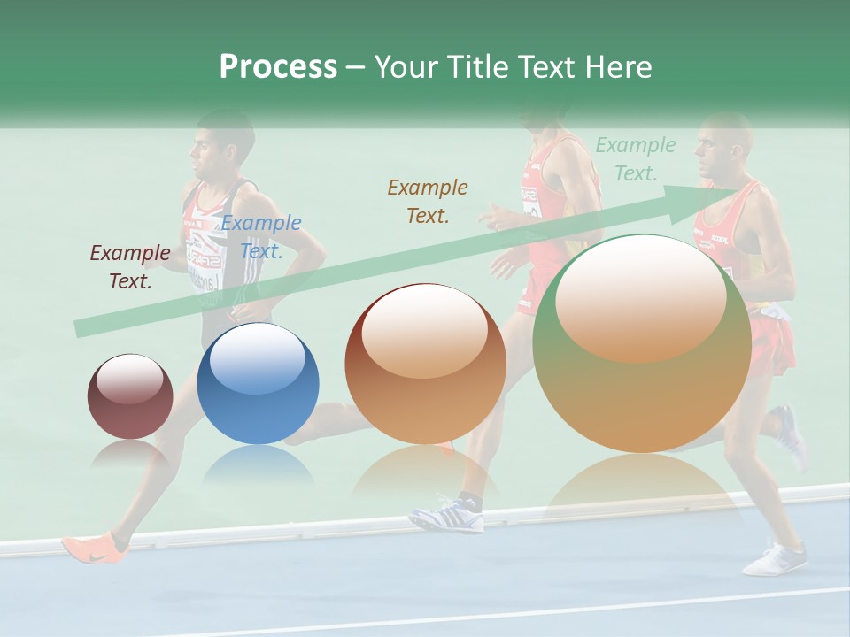 A Group Of Men Running On A Tennis Court PowerPoint Template