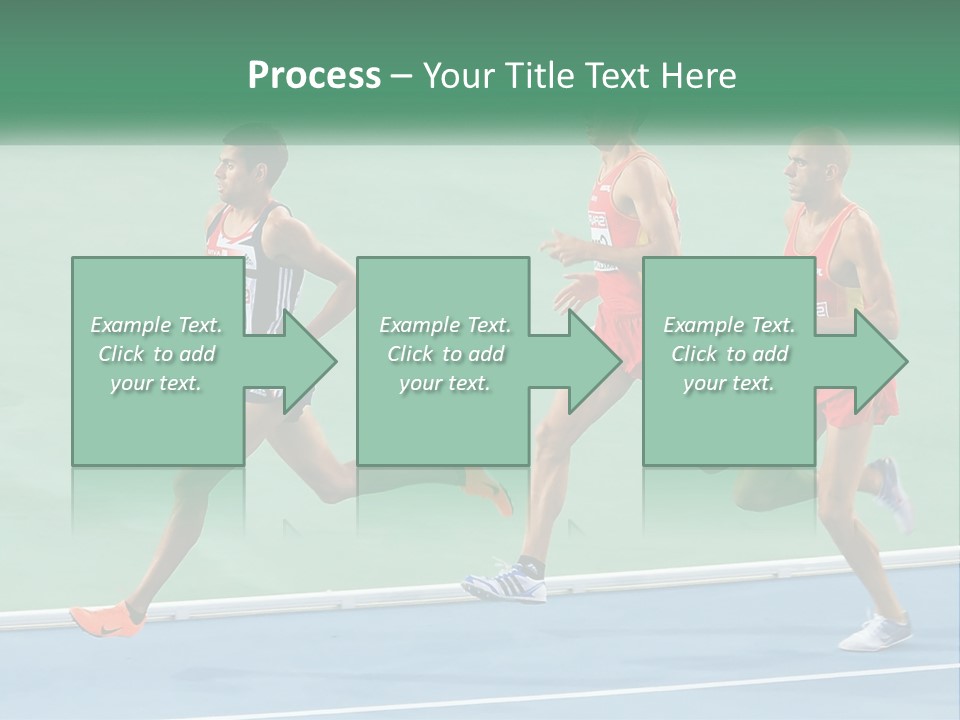 A Group Of Men Running On A Tennis Court PowerPoint Template