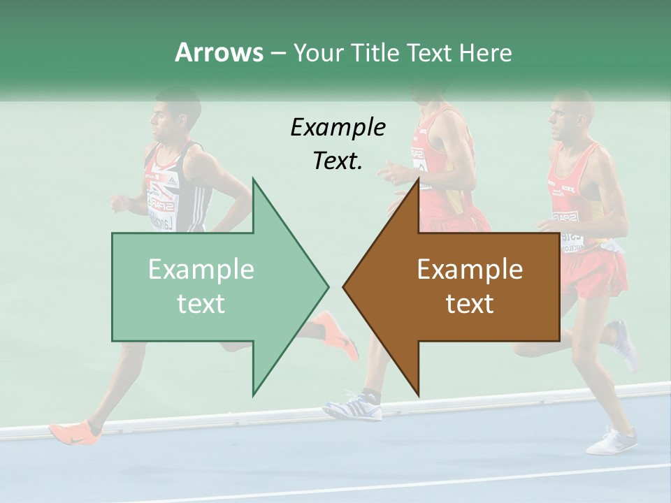 A Group Of Men Running On A Tennis Court PowerPoint Template