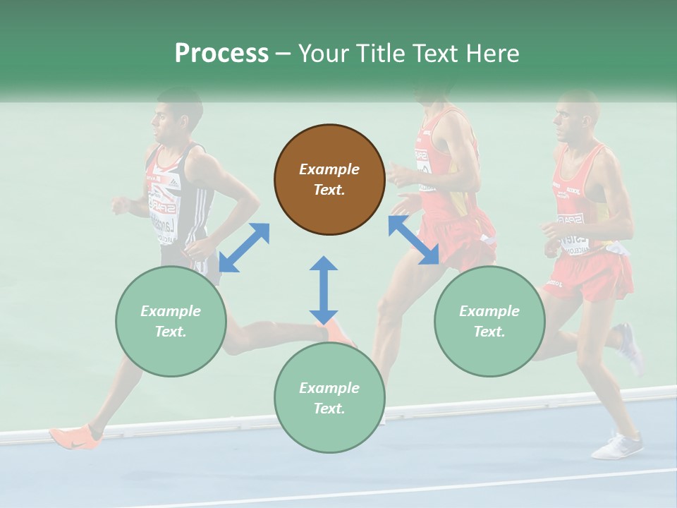 A Group Of Men Running On A Tennis Court PowerPoint Template