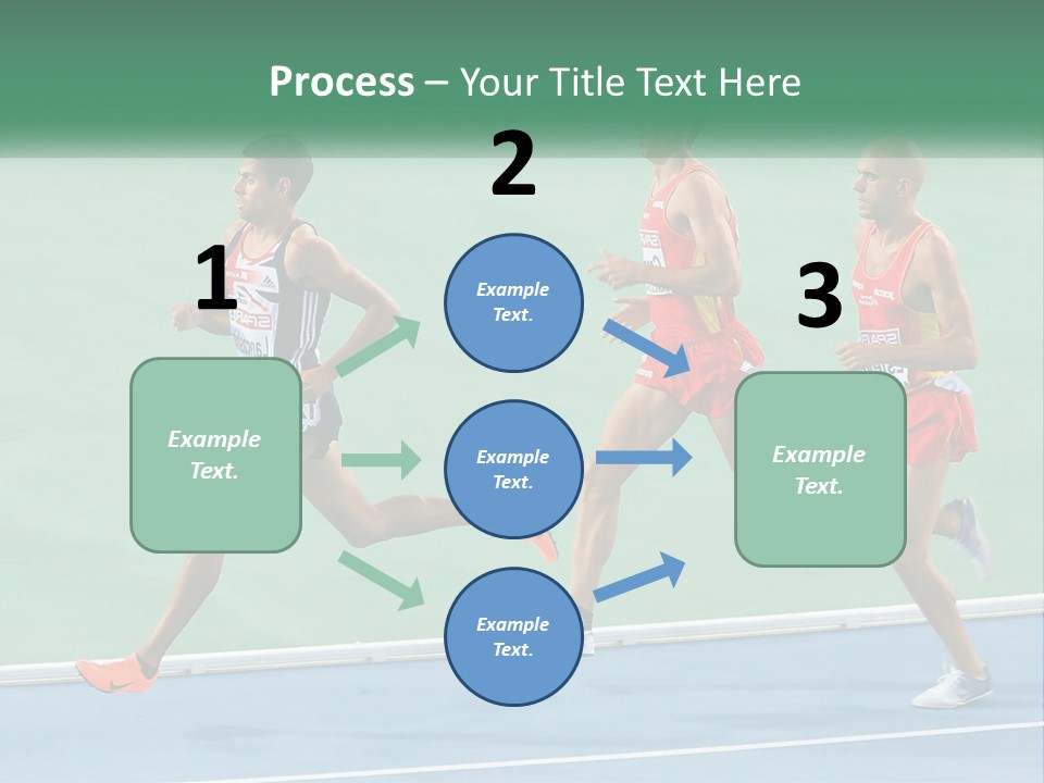 A Group Of Men Running On A Tennis Court PowerPoint Template