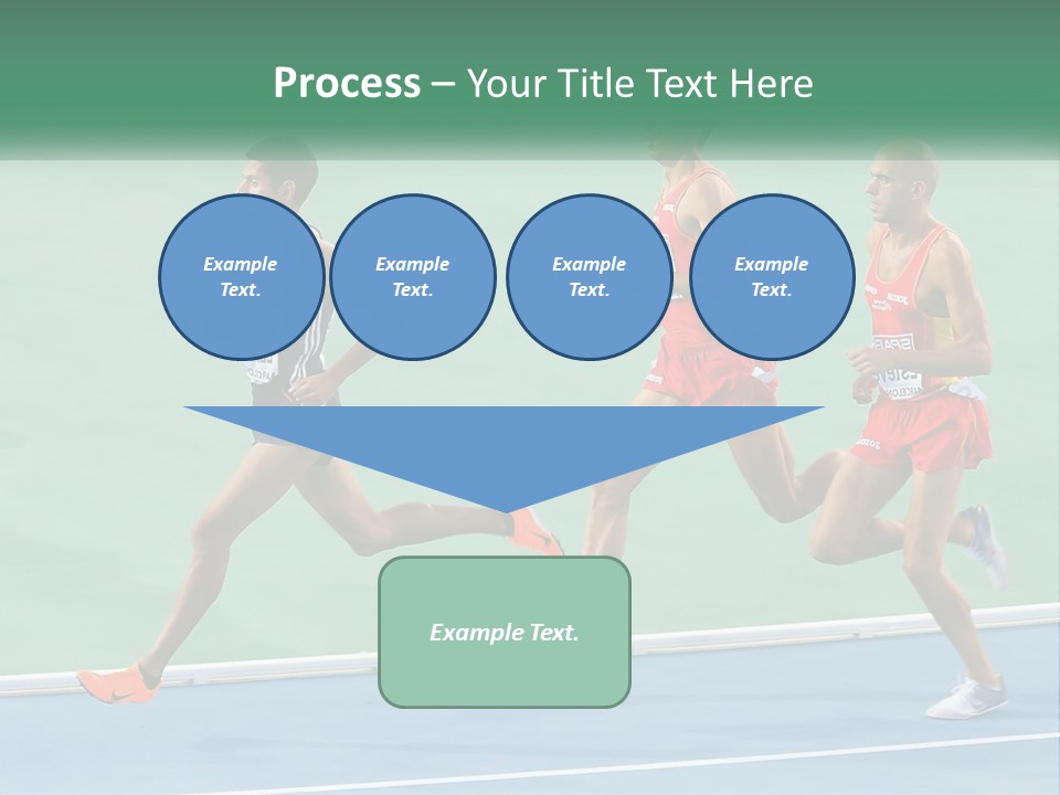 A Group Of Men Running On A Tennis Court PowerPoint Template