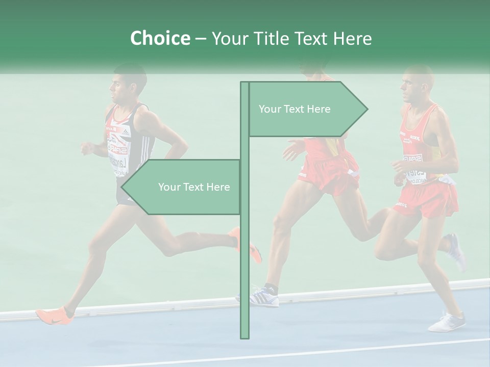 A Group Of Men Running On A Tennis Court PowerPoint Template