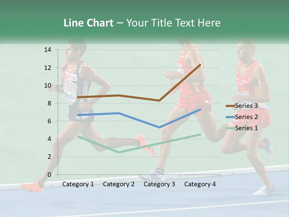 A Group Of Men Running On A Tennis Court PowerPoint Template