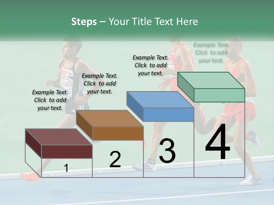 A Group Of Men Running On A Tennis Court PowerPoint Template