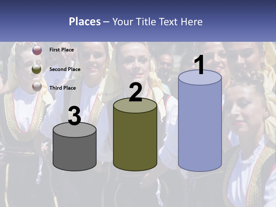 A Group Of Young Women Standing Next To Each Other PowerPoint Template