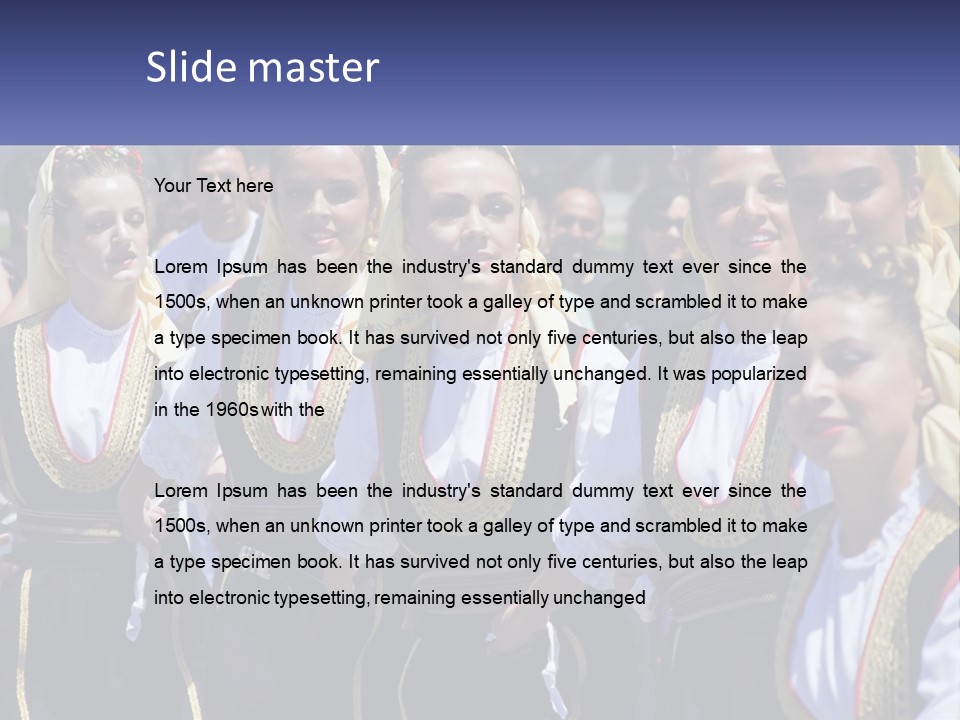 A Group Of Young Women Standing Next To Each Other PowerPoint Template