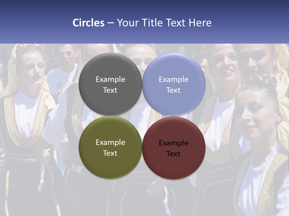 A Group Of Young Women Standing Next To Each Other PowerPoint Template