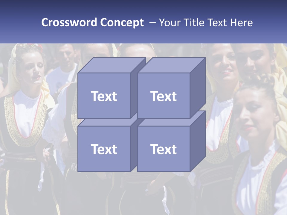 A Group Of Young Women Standing Next To Each Other PowerPoint Template