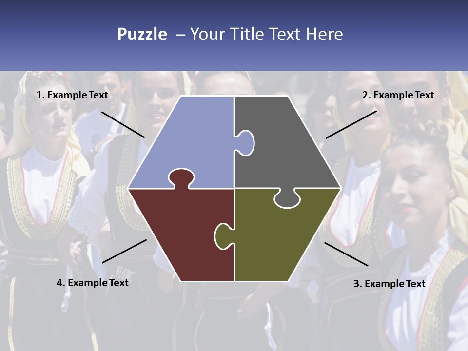 A Group Of Young Women Standing Next To Each Other PowerPoint Template