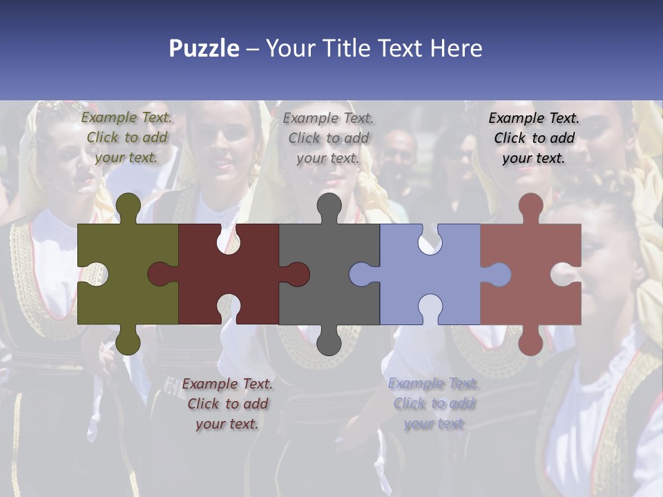 A Group Of Young Women Standing Next To Each Other PowerPoint Template