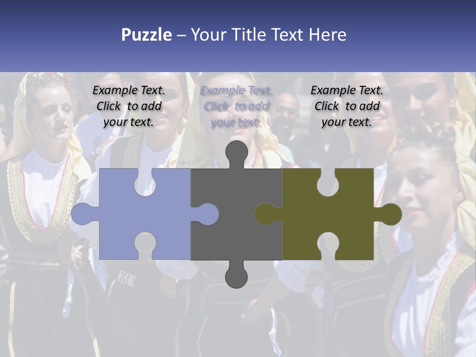 A Group Of Young Women Standing Next To Each Other PowerPoint Template