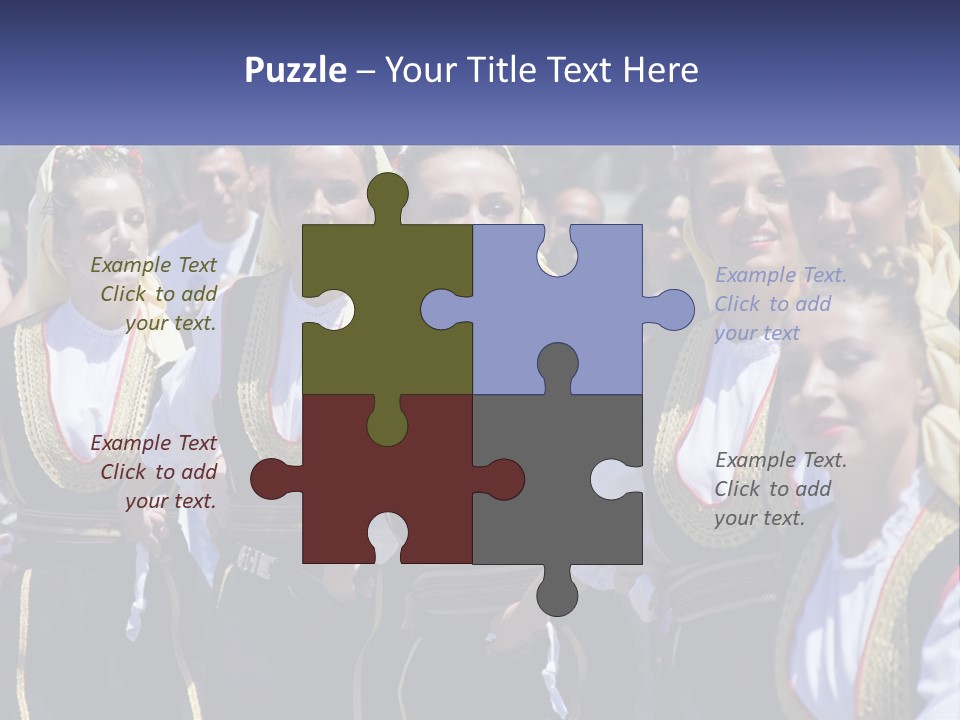 A Group Of Young Women Standing Next To Each Other PowerPoint Template